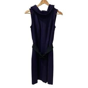 Tribute by Heni Neman Purple Sleeveless Belted Sheath Dress Size Small